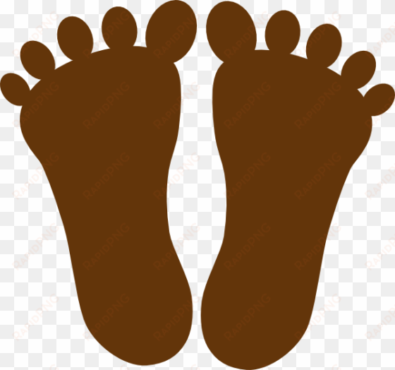 dark brown footprints clip art at clker - clip art foot prints