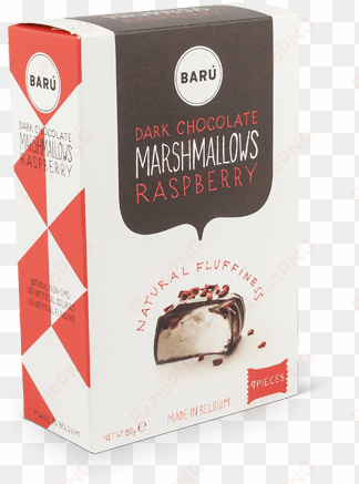 dark chocolate raspberry marshmallows - baru marshmallows in dark chocolate with red berries