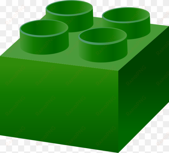 Dark Green Lego Brick Vector Data For Free - Green Lego Clipart transparent png image