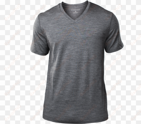 dark heather grey v neck t shirt - t-shirt