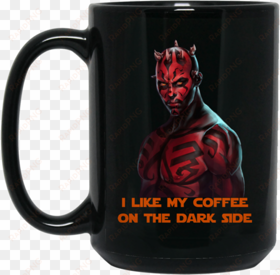 darth maul i like my coffee on the dark side bm15oz - star wars darth maul art