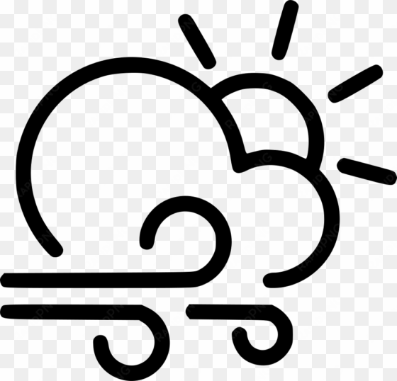day gusts cloud wind sun svg png icon free download - wind drawing png