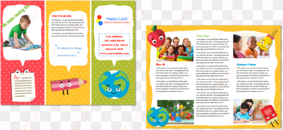 daycare brochure samples - easy reading: teacher's manual and teaching resources