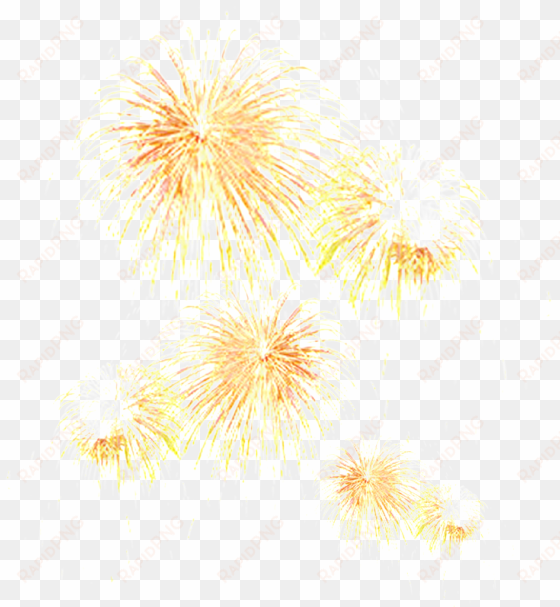 dazzling fireworks effect transparent decorative - dorados fuegos artificiales png