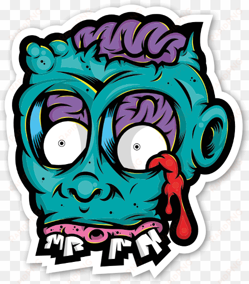 db zombie sticker - danger brain stickers