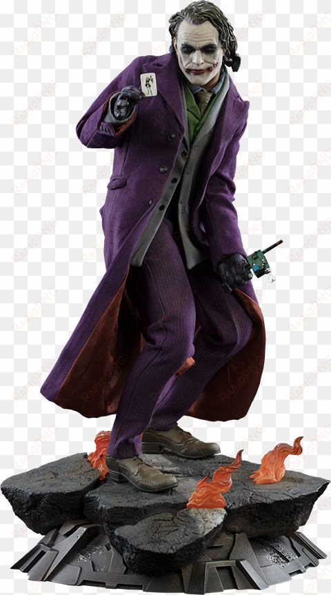 Dc Comics Premium Format™ Figure The Joker The Dark - Batman: The Dark Knight - Joker Premium Format 1:4 transparent png image