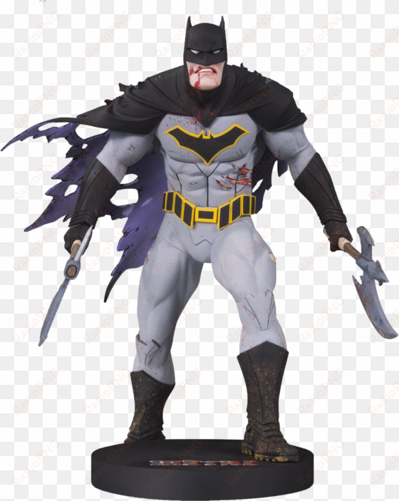 dc designer series metal batman statue by capullo - dark nights metal statue