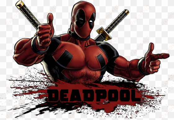 deadpool and logo - deadpool art png