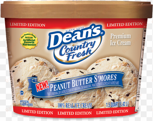 dean's country fresh premium peanut butter s'mores - country fresh ice cream, premium, brownie moose tracks