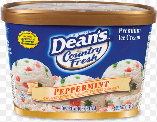 dean's country fresh premium peppermint ice cream-seasonal - deans country fresh ice cream, premium, vanilla bean