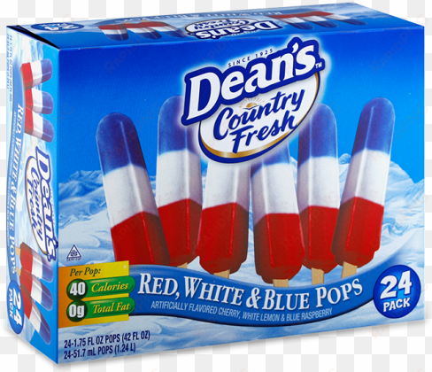 dean's country fresh red, white, and blue pops - deans country fresh ice cream sandwiches, superscoops,