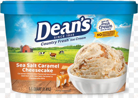 dean's premium sea salt caramel cheesecake ice cream - sea salt caramel cheesecake ice cream