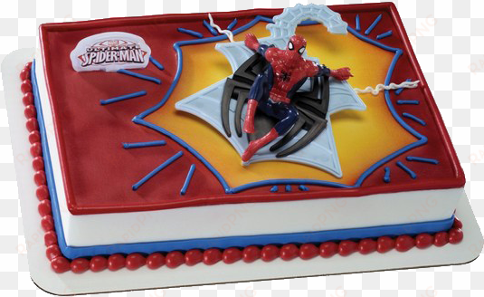 decopac spiderman web spinner cake kit