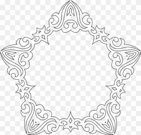 decorative line art frame - portable network graphics