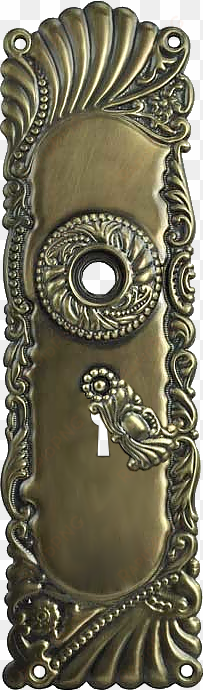 decorative vintage style brass door plate with knob - decorative door plates