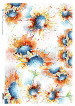 decoupage paper 40 gsm 32 x 45 cm - accademia del decoupage 32 x 45 cm rice paper, sunflowers/