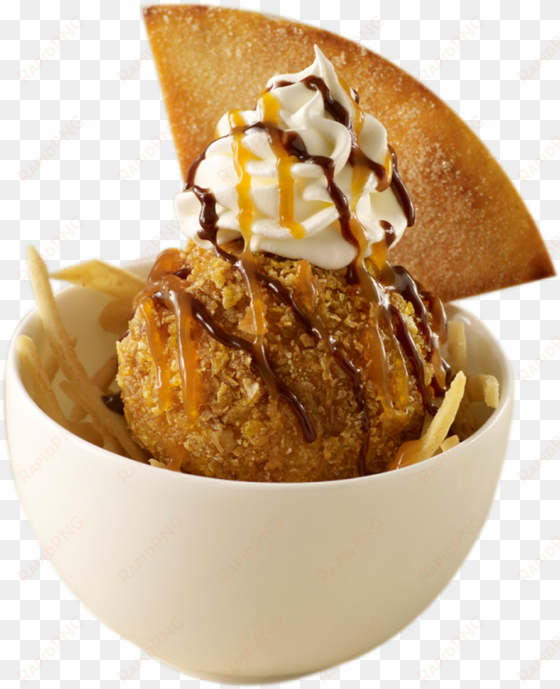 deep fried bananas & ice cream png - cartoon fried ice cream