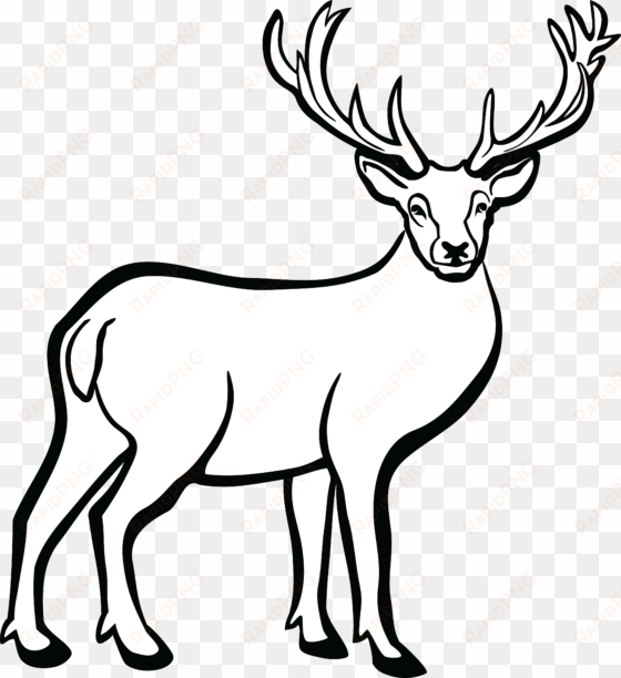 deer hunting clipart - black and white clip art deer