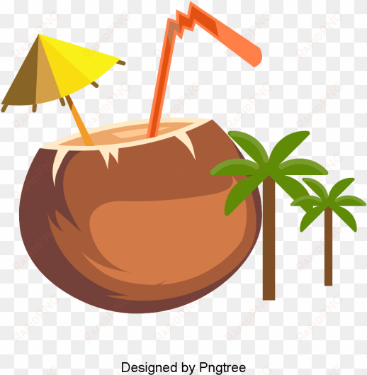 delicious coconut creative material design, coconut, - coconut