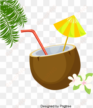 delicious coconut creative material design, coconut, - illustration