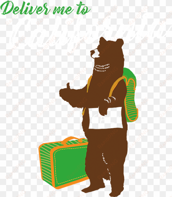 deliver me to california bear stock transfer - illustration