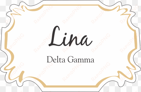 Delta Gamma Sorority Name Tags - Rnk Shops Roses Graphic Iron On Transfer (personalized) transparent png image