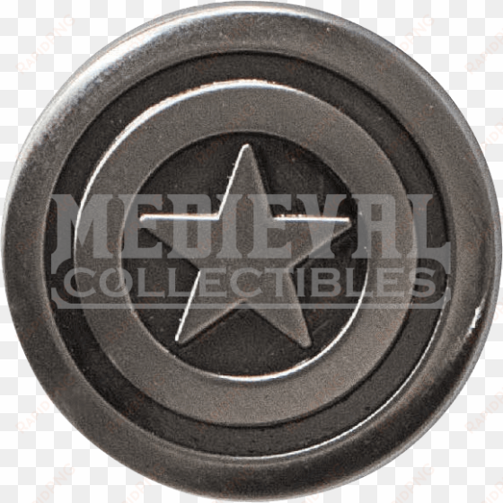 Deluxe Captain America Shield Lapel Pin - Marvel Captain America Shield Deluxe Pewter Lapel Pin transparent png image