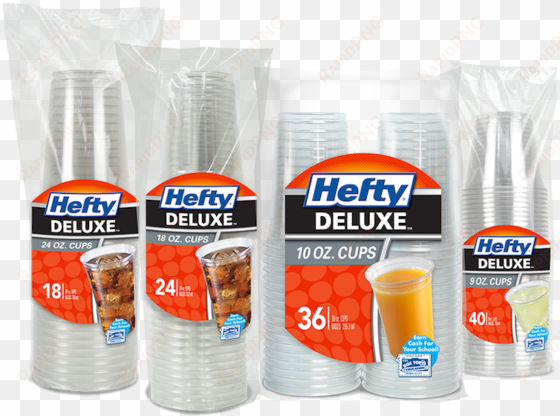 deluxe clear cups - hefty easy grip disposable plastic party cups