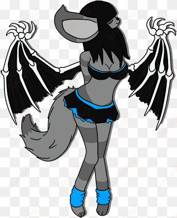 demon wolf bat ^^ link to free line art - wolf bat furry
