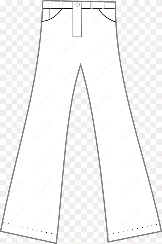 denim clipart long pants - black and white pants free clipart