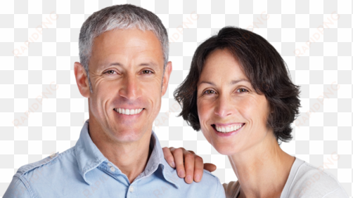 dental implants - middle age couple smiling png