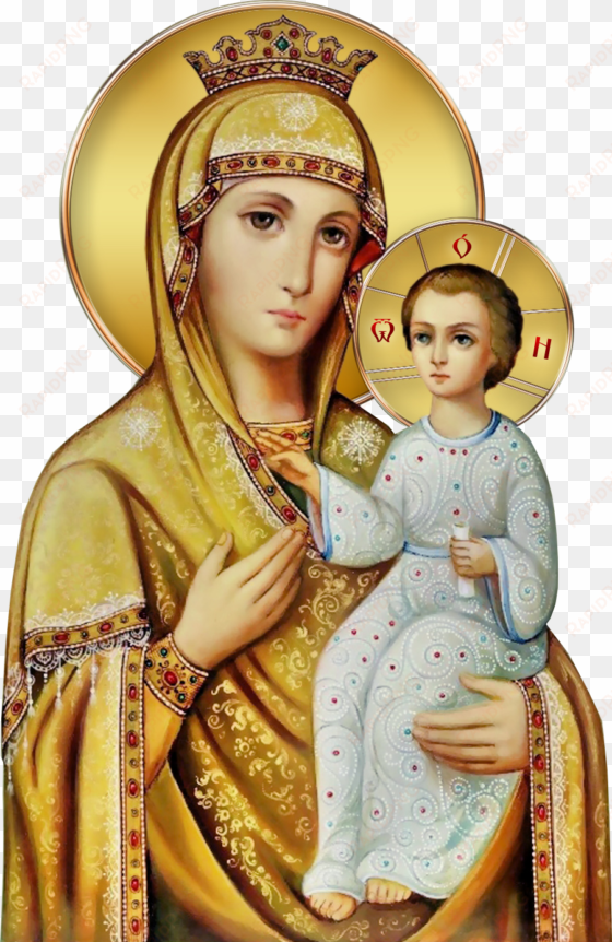 Depiction Of The Virgin Mary And Jesus - Mary transparent png image
