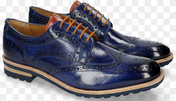 derby shoes eddy 30 midnight blue tongue orange - derby shoe