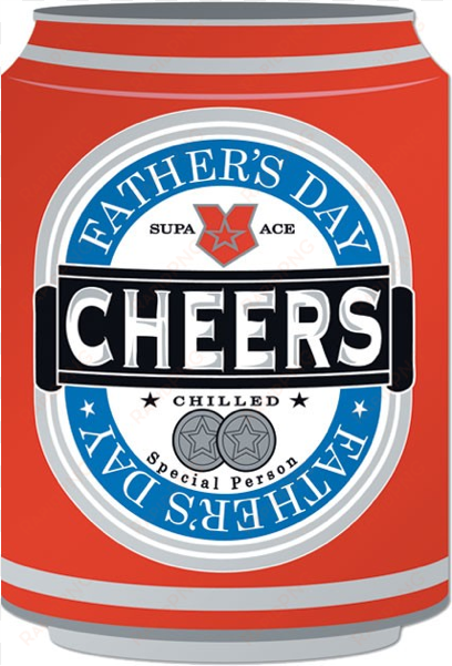 design design paper and gifts greeting cards & note - cheers beer can father's day card