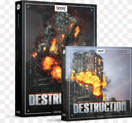 destruction sound effects library product box - boom library destruction bundle