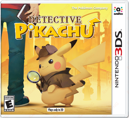 detective pikachu box art - detective pikachu nintendo 3ds