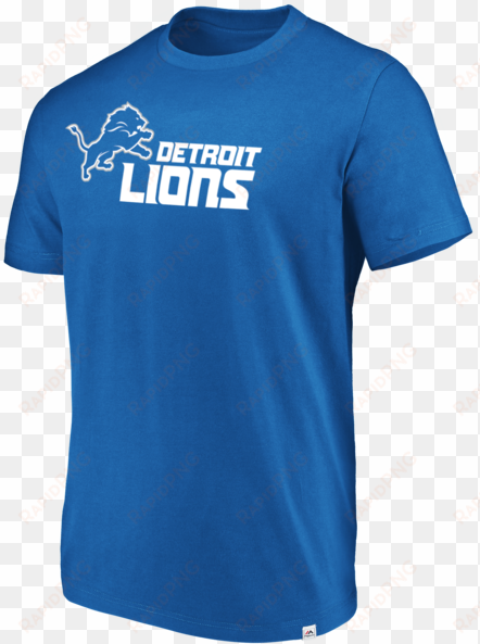 detroit lions majestic men's blue flex logo t-shirt - smackdown live t shirt