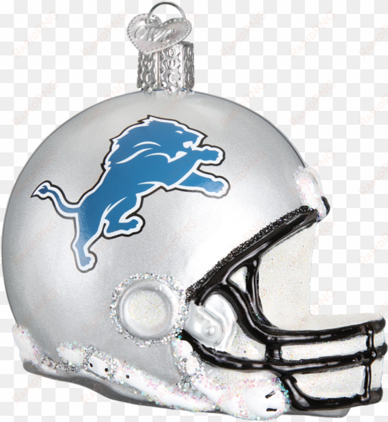 detroit lions nfl football helmet glass ornament