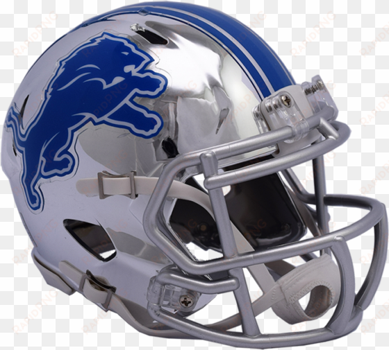 Detroit Lions Speed Chrome Mini Helmet - Lions Helmet transparent png image
