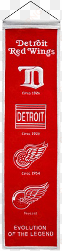detroit red wings logo - detroit red wings wool heritage banner - 8x32 - licensed