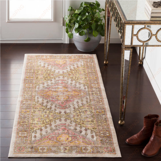 develi rug, blush - bungalow rose kamil purple / blue area rug rug size: