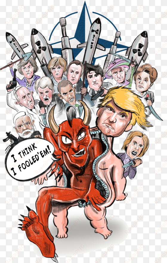 devil baby trump destroy's nato summit 2018