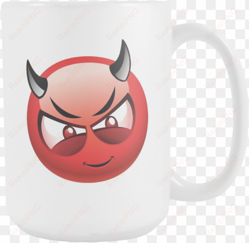 devil emoji 15oz coffee mug - devil emoji png