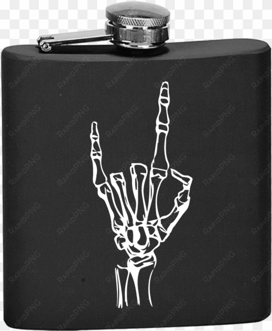 🤘devil horns flask🤘 - 6 oz. matte red stainless steel flask quantity(50)
