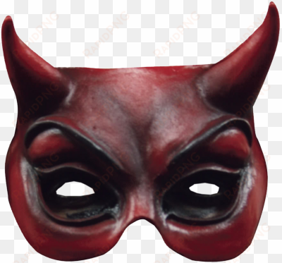 devil horns transparent background download - evil halloween half mask