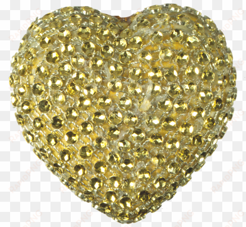 Dh1608 Diamond Heart Gold - Diamond Heart transparent png image