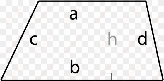 diagram of a trapezoid showing a = base a, b = base - base