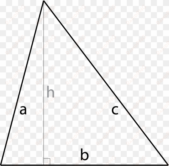 diagram of a triangle showing a = edge a, b = edge - teal irregular triangle transparent