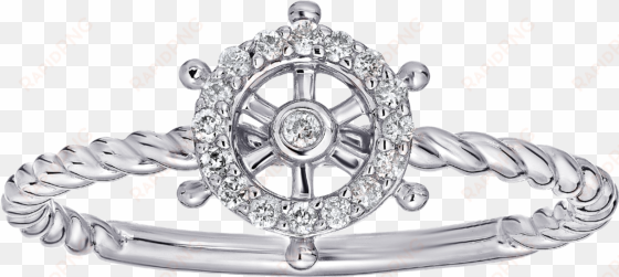 diamond anchor ring - engagement ring