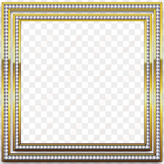 diamond frame png - gold and silver frame